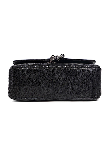 Yvonne Leather Flap Bag Black