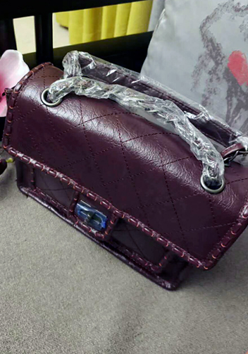 Melissa Leather Shoulder Bag Burgundy