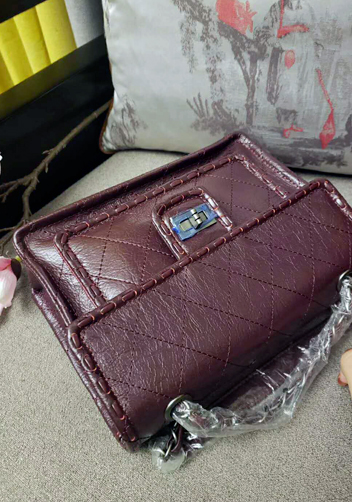Melissa Leather Shoulder Bag Burgundy