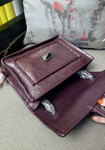 Melissa Leather Shoulder Bag Burgundy