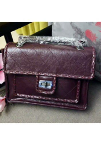 Melissa Leather Shoulder Bag Burgundy