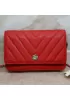 Adeline Grain Leather Grand V shape Shoulder Bag Red