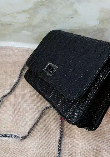 Adeline Matelasse Leather Shoulder Bag Black