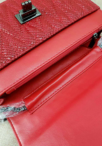 Adeline Matelasse Leather Shoulder Bag Red