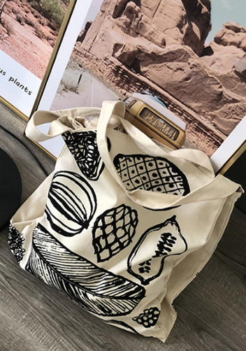 Leaves Canvas Tote Shopping Bag Grocery Bag