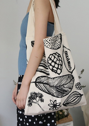 Leaves Canvas Tote Shopping Bag Grocery Bag