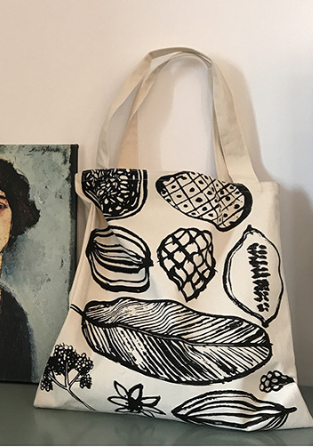 Leaves Canvas Tote Shopping Bag Grocery Bag