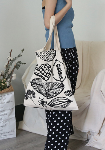 Leaves Canvas Tote Shopping Bag Grocery Bag