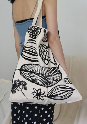 Leaves Canvas Tote Shopping Bag Grocery Bag