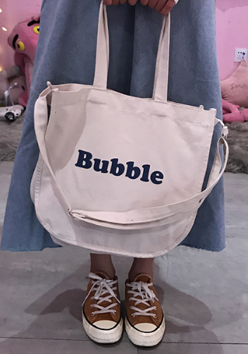 Bubble Canvas Tote Shopping Bag