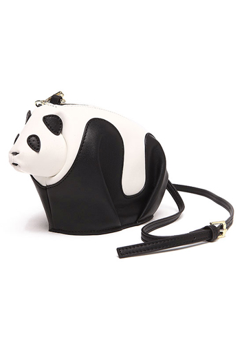 Panda Leather Shoulder Bag