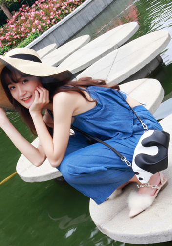 Panda Leather Shoulder Bag