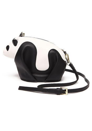 Panda Leather Shoulder Bag