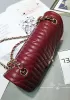 Adele Quilted Lambskin Leather Flap Bag Burgundy
