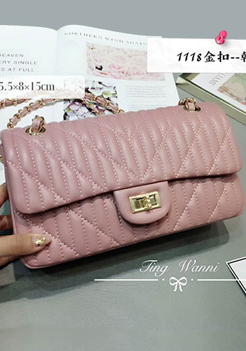 Adele Quilted Lambskin Leather Flap Bag Pink
