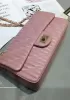 Adele Quilted Lambskin Leather Flap Bag Pink