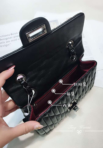 Adele Quilted Lambskin Leather Flap Mini Bag Black With Hematite Hardware
