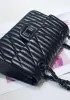 Adele Quilted Lambskin Leather Flap Mini Bag Black With Hematite Hardware