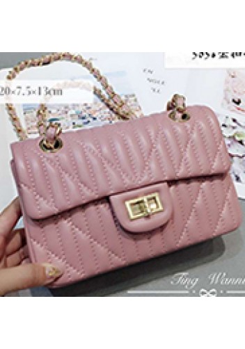 Adele Quilted Lambskin Leather Flap Mini Bag Pink