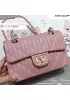 Adele Quilted Lambskin Leather Flap Mini Bag Pink