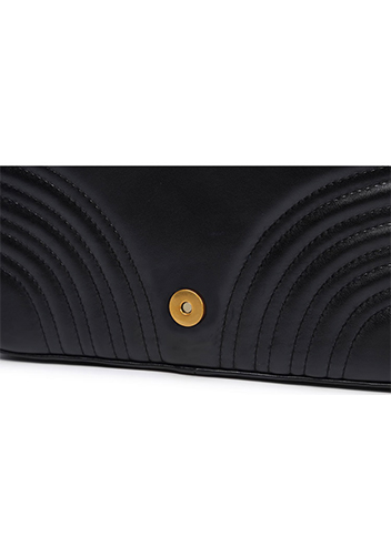 Hannah Flap Large Bag Faux Leather CG Logo Black