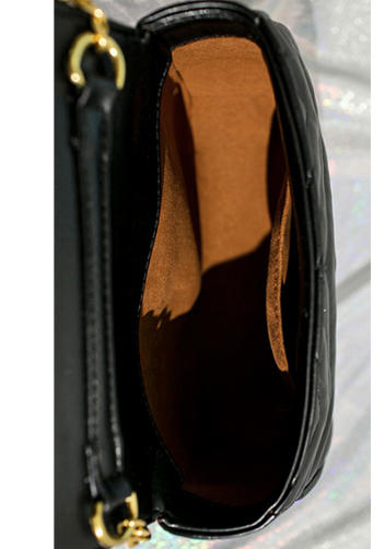 Hannah Flap Mini Bag Faux Leather CG Logo Black
