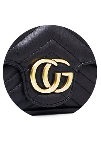 Hannah Flap Mini Bag Faux Leather CG Logo Black