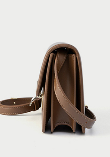 Martha Medium Faux Leather Bag Brown