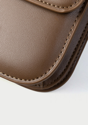 Martha Medium Faux Leather Bag Brown