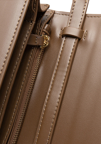 Martha Medium Faux Leather Bag Brown