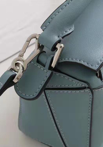 ADRIENNE MINI GEOMETRY LEATHER BAG LIGHT BLUE