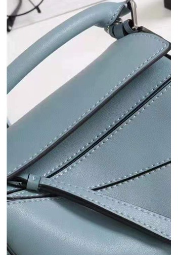 ADRIENNE MINI GEOMETRY LEATHER BAG LIGHT BLUE