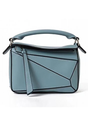 ADRIENNE MINI GEOMETRY LEATHER BAG LIGHT BLUE