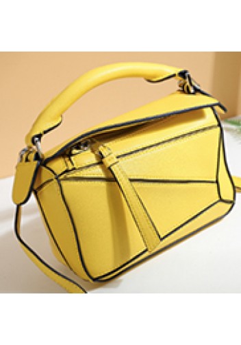 ADRIENNE MINI GEOMETRY LEATHER BAG YELLOW