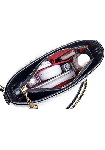 Kristy Faux Leather Bucket Bag Black
