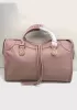 The Route 66 Goatskin Leather Large Bag Pink Gold Hardware