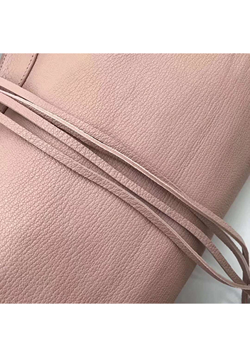 The Route 66 Goatskin Leather Large Bag Pink Gold Hardware