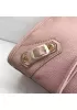 The Route 66 Goatskin Leather Large Bag Pink Gold Hardware