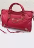 The Route 66 Goatskin Leather Large Bag Red Gold Hardware