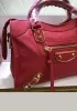 The Route 66 Goatskin Leather Medium Bag Red Gold Hardware