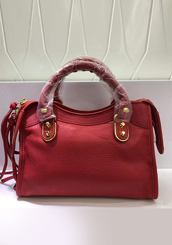 The Route 66 Goatskin Leather Small Bag Red Gold Hardware