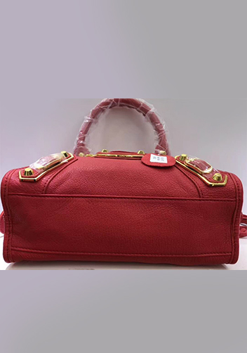 The Route 66 Goatskin Leather Small Bag Red Gold Hardware