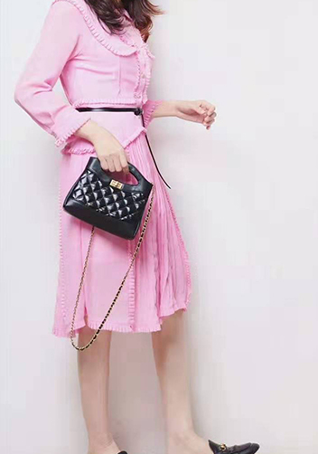 Martina Leather Mini Shopping Bag Black