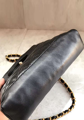 Martina Leather Mini Shopping Bag Black