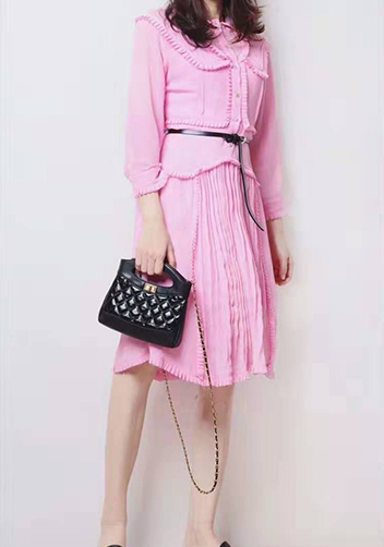 Martina Leather Mini Shopping Bag Black
