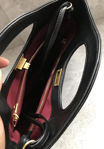 Martina Leather Shopping Bag Black