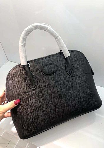 Danielle Leather Shoulder Bag Black
