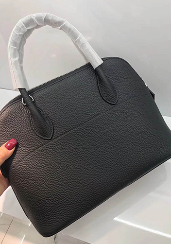 Danielle Leather Shoulder Bag Black