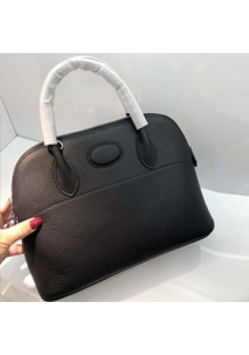 Danielle Leather Shoulder Bag Black