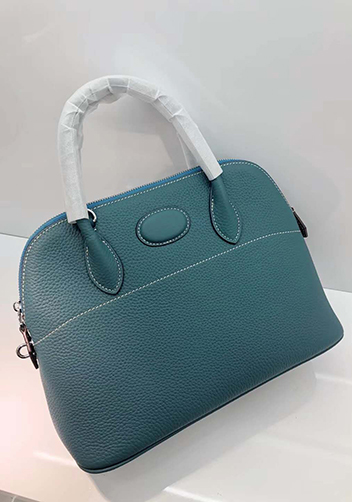 Danielle Leather Shoulder Bag Blue